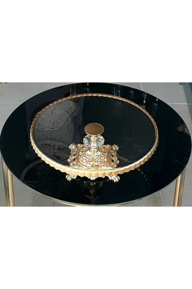 Elta Collection Metal Kaideli Gold Yuvarlak Sunumluk ürün görseli 1
