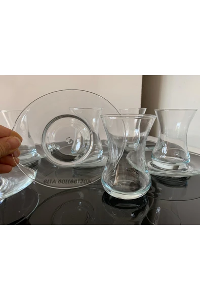 Elta Collection Lizbon 12 Parça Sade Çay Bardağı Seti ürün görseli 1