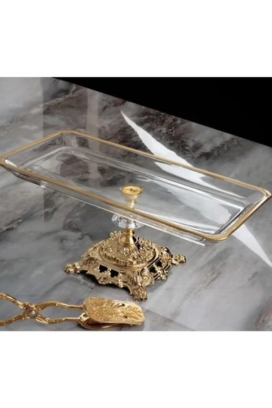 Elta Collection Metal Ayaklı Gold Detaylı Sunumluk Baton ürün görseli 1
