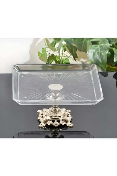 Elta Collection Metal Ayaklı Kare Sunum Servis Tabağı ürün görseli 1