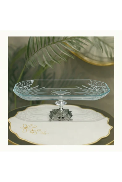 Elta Collection Timeless Baton Metal Ayaklı Gümüş Sunumluk - Timeless Serisi ürün görseli 1