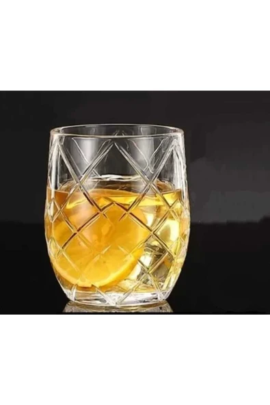Elta Collection 6'lı Kristal Vintage Viski Meşrubat Su Bardağı ürün görseli 1