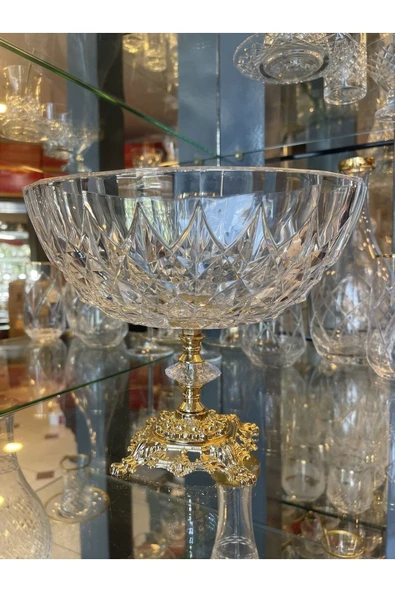 Elta Collection Gold Ayaklı Gondol Kase - Salata - Sunumluk Metal Ayaklı Kase ürün görseli 1