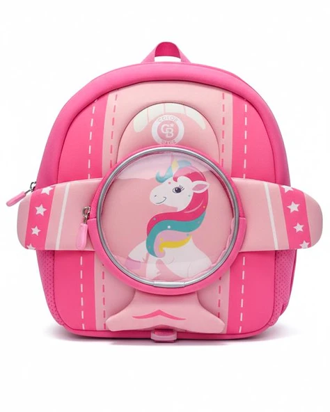 Color Bags Unicorn Temalı Pembe Anaokulu Çantası B16 ürün görseli 1