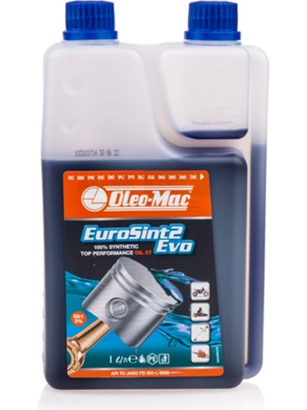 Oleo-Mac Motorlu Testere/motorlu Tırpan Yağı Oleomac 1 Litre 2t (Iki Zamanlı) Orjinal MAVİ ürün görseli 1