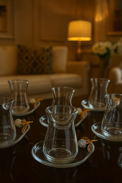 Elta Collection Özel Seri 6'lı Gümüş Çay Seti , Çay Takımı , Hediyelik , Çeyizlik ürün görseli 1