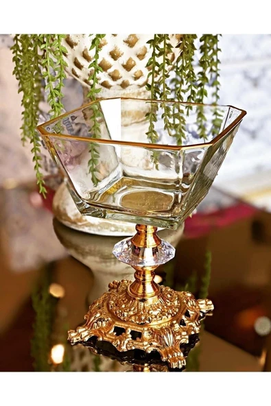 Elta Collection 6 Adet Metal Ayaklı Gold Detaylı Magnolia-kase-dondurmalık-şekerlik ürün görseli 1