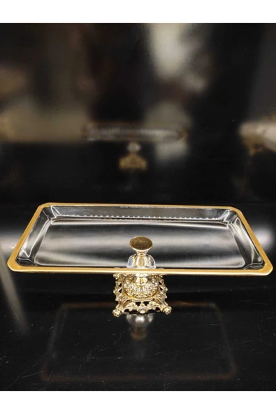 Elta Collection Gold Ayaklı Baton Pastalık Kek Servis 30x15x12cm ürün görseli 1