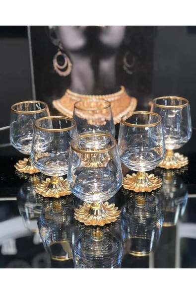 Elta Collection Gold Ayaklı Kahve Yanı Su Bardağı ürün görseli 1