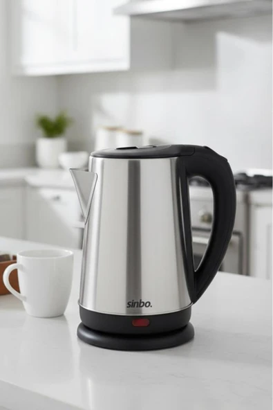 Sinbo SK-8026 1500 W 1.8 Lt Çelik Kettle Su Isıtıcı 360 Derece ürün görseli 1