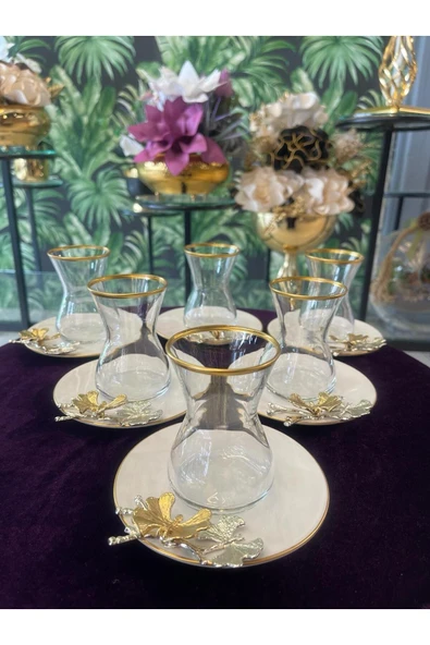 Elta Collection Pandoranin Kutusu 6 Li Hedi?yeli?k Çeyi?zli?k Kelebekli? Çay Seti? ürün görseli 1