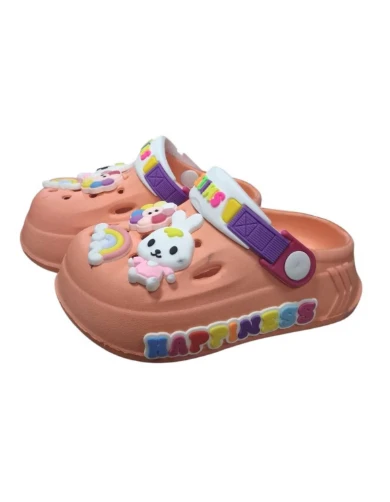 Calx Kız Bebek-Çocuk Tavşan Figürlü Kaydırmaz Taban Terlik Sandalet BNT9047 ürün görseli 1