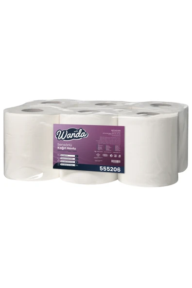 Wanda Soft Sensörlü/Hareketli Kağıt Havlu 5 KG 6'lı Paket - 2 Katlı, 21cm Yaprak Eni - 80M Rulo ürün görseli 1