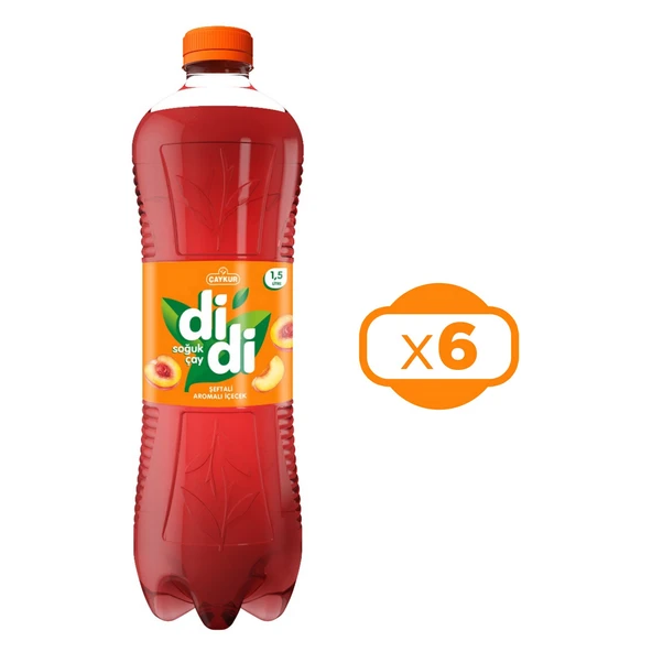 Çaykur Didi Şeftali Aromalı Soğuk Çay 1500 ml x 6 Adet ürün görseli 1
