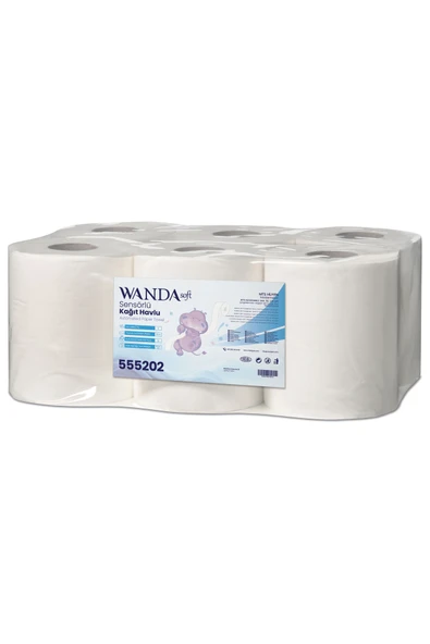 Wanda Soft Sensörlü/Hareketli Kağıt Havlu 6'lı Paket 3 KG - 2 Katlı, 21cm Yaprak Eni ürün görseli 1