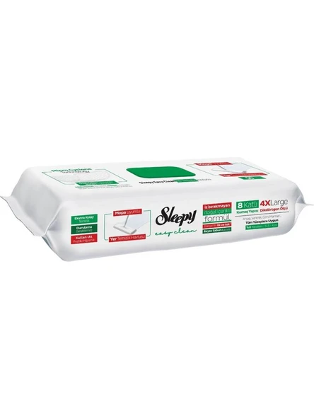 Sleepy Easy Clean Beyaz Sabun Katkılı Mopa Uyumlu Yer Temizlik Havlusu&Mendili 50 Yaprak ürün görseli 1