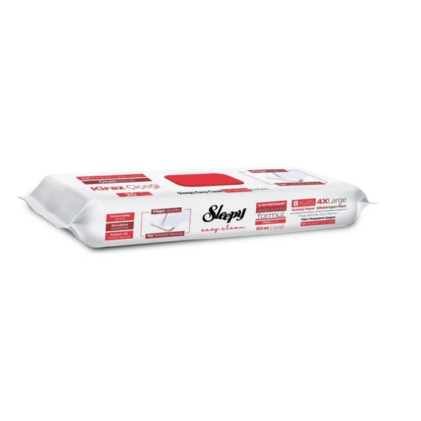 Sleepy Easy Clean Kiraz Çiçeği Mopa Uyumlu Yer Temizlik Havlusu&mendili 20 Yaprak ürün görseli 1