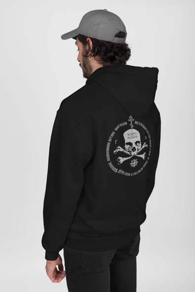 Kuru Kafa Baskılı Hoodie, Erkek Kapüşonlu Sweatshirt, Tam Pamuk Kışlık ürün görseli 1