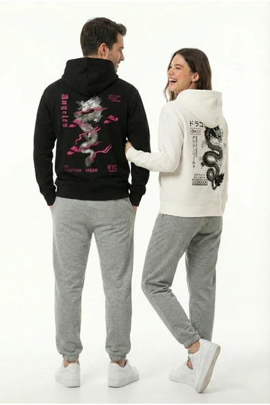 Unisex Oversize Hoodie Detaylı Grafik Figür Baskılı ürün görseli 1