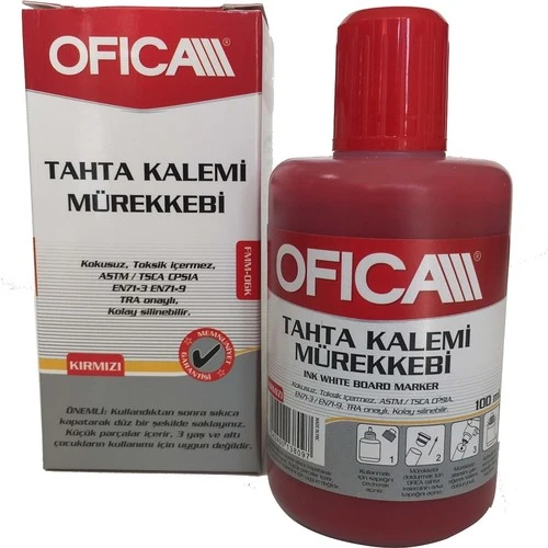 Ofica Fmm-06K Tahta Kalem Mürekkebi 100 Ml Kırmızı ürün görseli 1