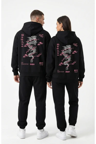 Unisex Oversize Hoodie Detaylı Grafik Figür Baskılı ürün görseli 1