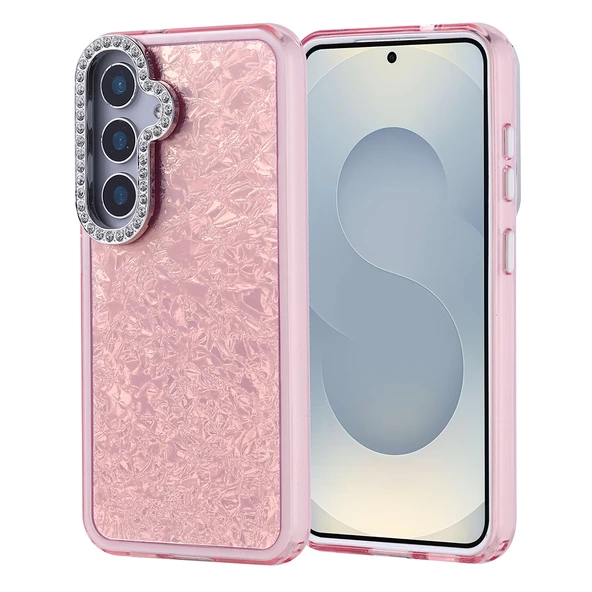 Galaxy S25 Kılıf Taşlı Işıltılı Tasarım Kamera Çıkıntılı Kapi Kapak ürün görseli 1