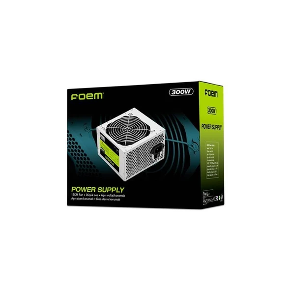 Frisby FOEM FPS-G30F12 300W 12cm Fanlı Power Supply Kutulu 300W Power Supply ürün görseli 1