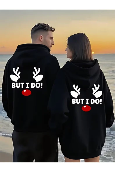 But I Do! Sevgili Kombini Hoodie – Unisex Oversize Kapüşonlu Sweatshirt 2’li Set ürün görseli 1