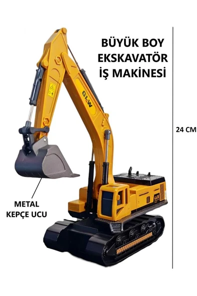 Oyuncak Sürtmeli Ekskavatör Kepçe Metal Oyuncak Iş Makinası ürün görseli 1