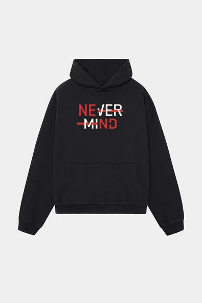 Baskılı Kapüşonlu Sweatshirt - Unisex Oversize Hoodie ürün görseli 1