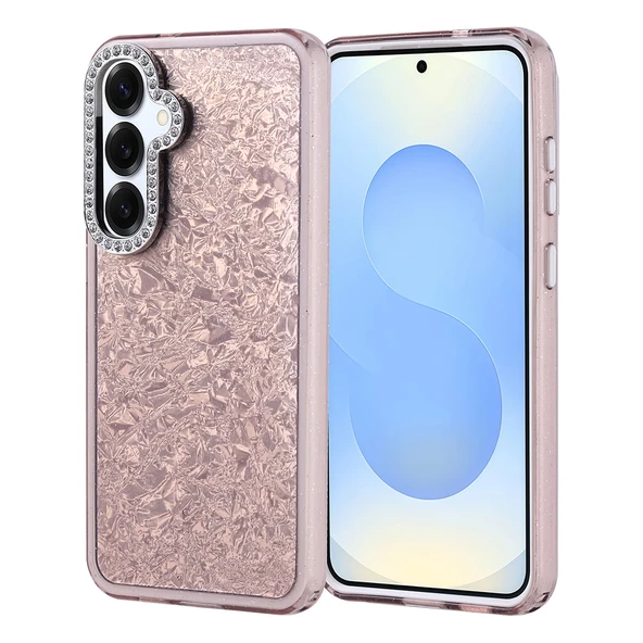 Galaxy S25 Plus Kılıf Taşlı Işıltılı Tasarım Kamera Çıkıntılı Kapi Kapak ürün görseli 1