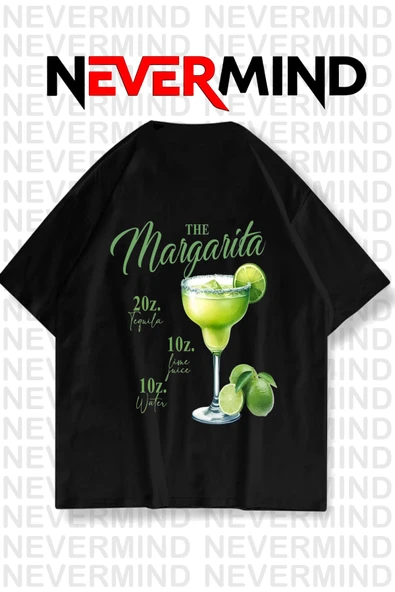 The Margarita Baskılı Oversize Tişört - %100 Pamuk Unisex ürün görseli 1