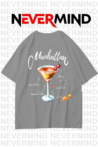 Unisex Manhattan Kokteyl Oversize Tişört ürün görseli 1