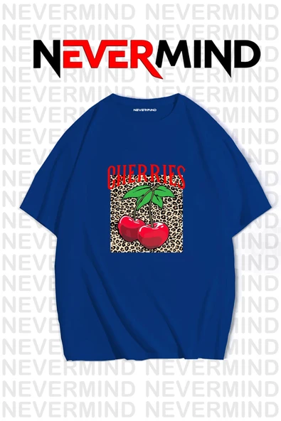 Unisex Cherries Baskılı Oversize Tshirt - Resim 11
