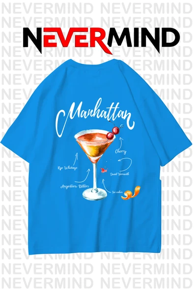 Unisex Manhattan Kokteyl Oversize Tişört ürün görseli 1