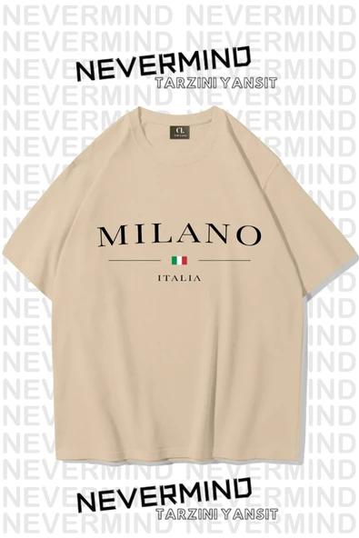 Unisex Baskılı Oversize %100 Pamuk T-shirt ürün görseli 1