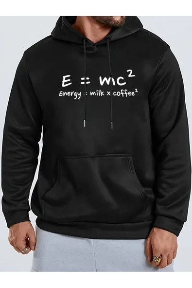 Unisex Energy Emc Baskılı Oversize Baskılı Kapşonlu Sweatshirt 3 Iplik ürün görseli 1