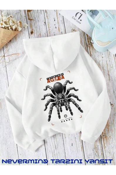 Unisex Kadın Erkek Agenda Baskılı Özel Tasarım Baskılı Kapşonlu Sweatshirt ürün görseli 1