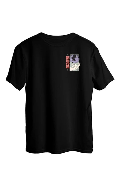Nevermind Discover Oversize Siyah T-shirt Unisex ürün görseli 1