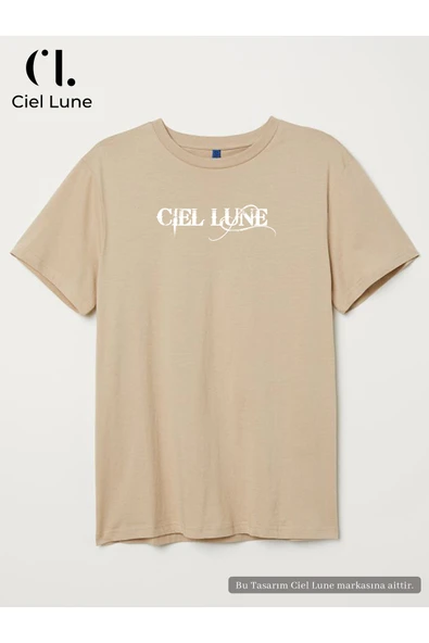 Nevermind Erkek Blocking Graphic Ciel Lune - Oversize T-Shirt - Resim 2