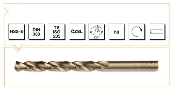 Makina Takım HSSE DIN 338 RN Altın Seri Matkap Ucu 17.5 mm - MTE B00005001750 ürün görseli 1