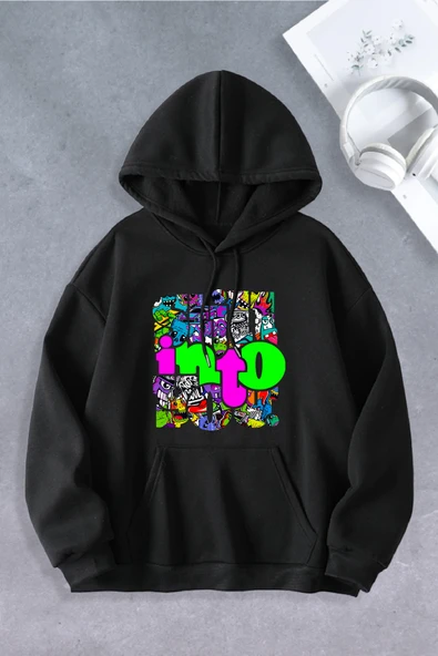 Unisex Kadın Erkek Still Desenli Baskılı Oversize Sweatshirt ürün görseli 1