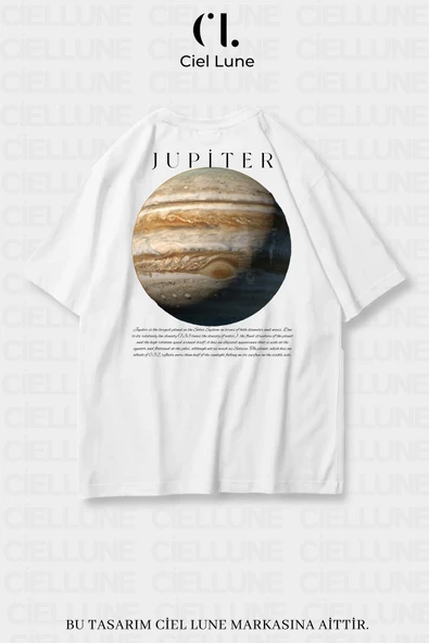 Nevermind Unisex Kadın Erkek Jupiter Baskılı Özel Tasarım Oversize T-shirt ürün görseli 1
