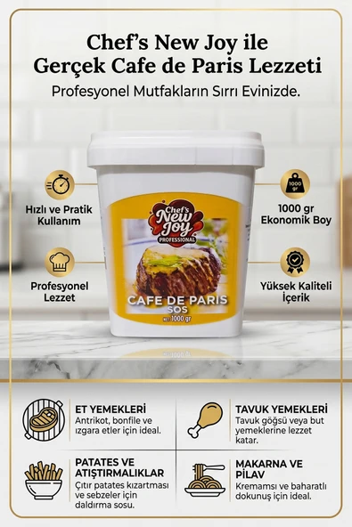 Cafe de Paris Sauce 1000 gr Sos Tozu - Resim 2