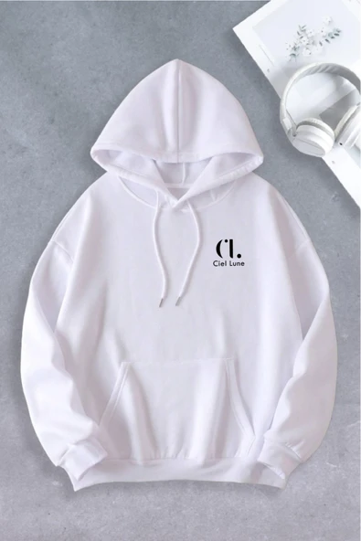 Unisex Kadın Erkek Ciel Lune Markalı Oversize Sweatshirt ürün görseli 1