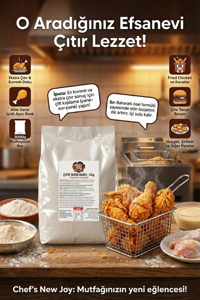 Çıtır Tavuk Harcı 3000 gr Pane Harcı - Resim 2