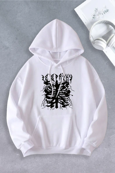 Unisex Kadın Erkek Telepathy Baskılı Oversize Sweatshirt ürün görseli 1