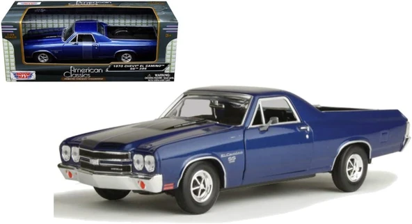 Motor Max Koleksiyon 1 / 24 Ölçek 1970 Chevrolet El Camino Ss Lacivert Model Metal Araba ürün görseli 1