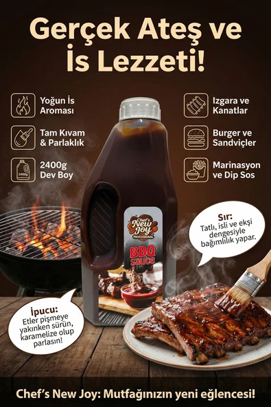 Barbekü Sosu 2400 gr BBQ Sauce - Resim 2