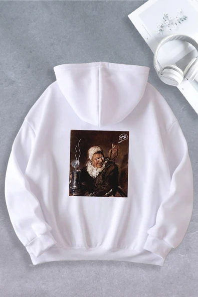 Unisex Kadın Erkek Why Baskılı Oversize Sweatshirt ürün görseli 1